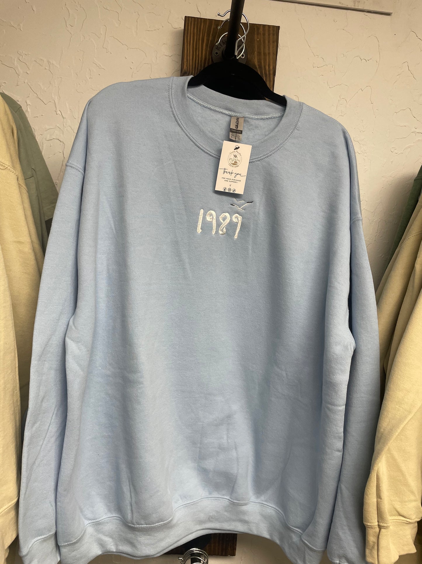 Embroidered 1989 Crewneck (Currently unavailable for machine maintenance)