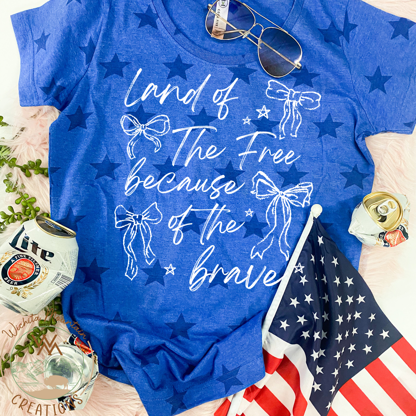 Land of the Free (comes on Blue Soft Star Tee as shown)