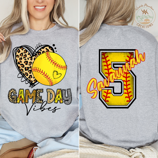 Custom Softball Game Day Tee
