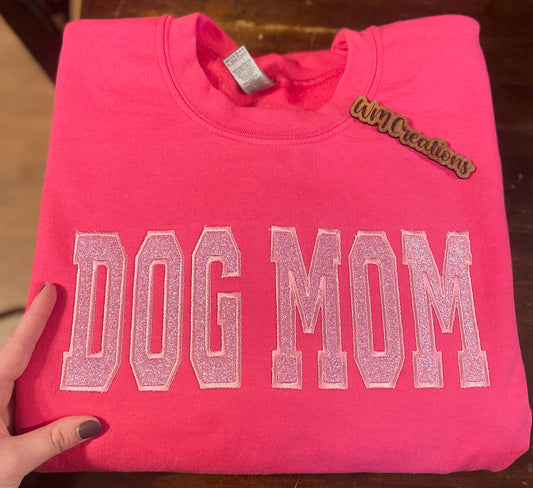 Embroidered Dog Mom Crewneck