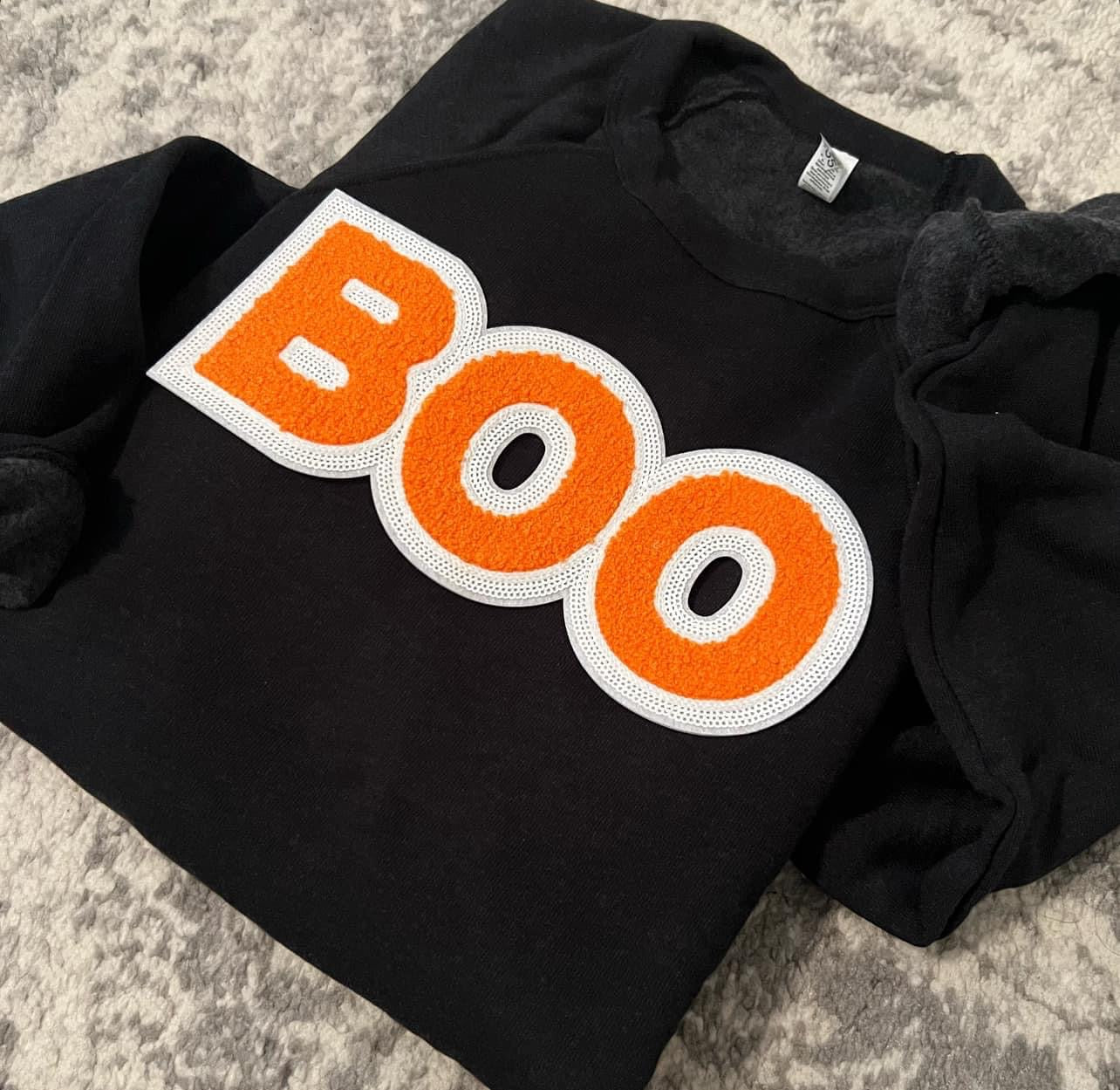 BOO Chenille Patch Sweatshirt