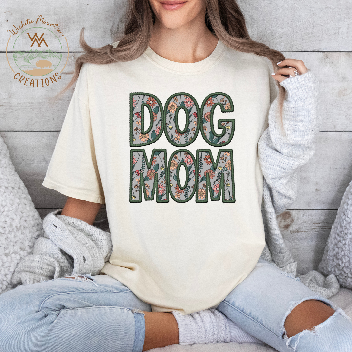 Faux Embroidery - Dog Mom