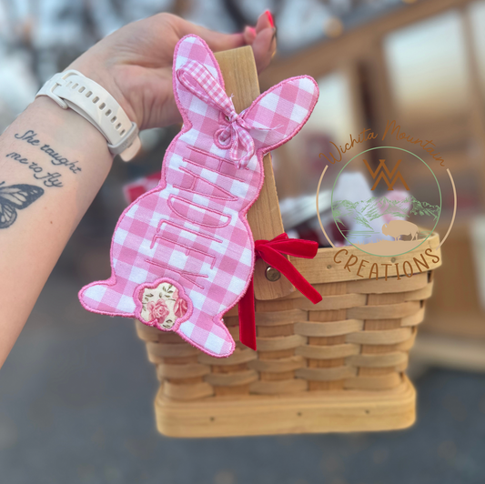 Embroidered Easter Basket Tag