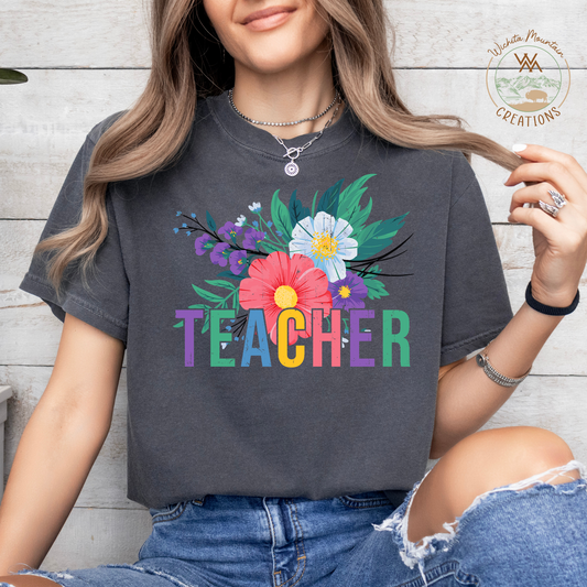 Colorful Floral Teacher