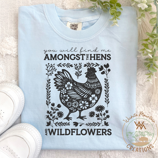 Hens and Wildflowers